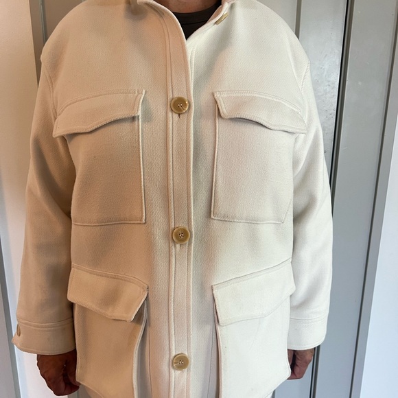 Women's Cream Button-Up Jacket - Picture 2 of 2